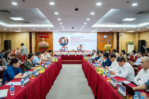  Không khí Hội thảo khoa học tại trường Đại học Học viện Báo chí và Tuyên truyền. Ảnh: Trần Hiền. 