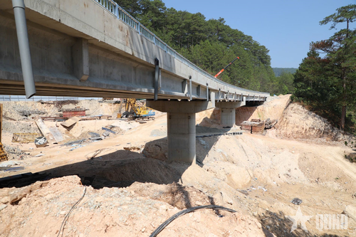 Tổng chiều dài cầu cạn là 133m.