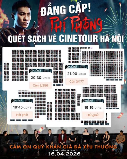 Các suất chiếu Phí Phông: Quỷ Máu Rừng Thiêng trong khuôn khổ cinetour tại Hà Nội đều đã “cháy vé”