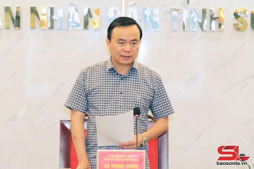 Đồng chí Phó Chủ tịch Thường trực UBND tỉnh phát biểu tại cuộc làm việc.