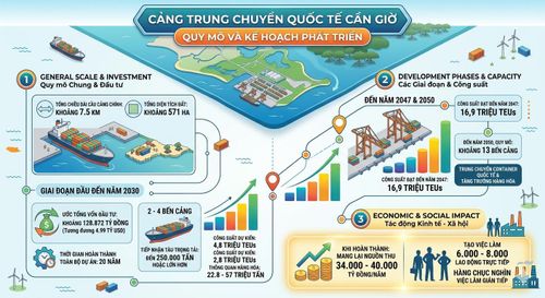 Quy mô tổng thể dự án Cảng trung chuyển quốc tế Cần Giờ. 