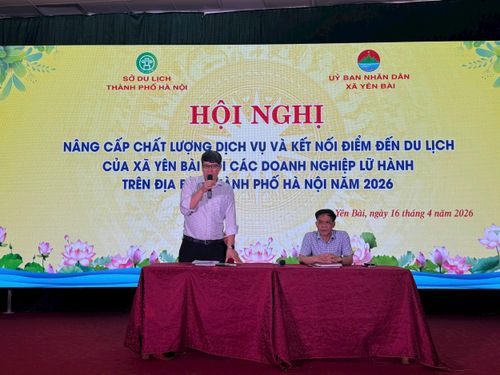 Hội nghị nâng cấp chất lượng dịch vụ và kết nối điểm đến du lịch của xã Yên Bài. Ảnh: Hoàng Lân