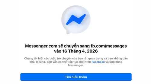 Thông báo chính thức đóng cửa Messenger.com.