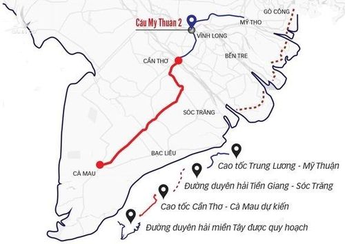 Tuyến hành lang ven biển kết nối TP.Hồ Chí Minh với các tỉnh ĐBSCL, rút ngắn lộ trình và thời gian di chuyển