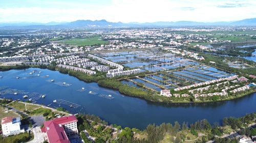 Sông Cổ Cò nếu khơi thông toàn tuyến sẽ tạo ra giá trị gia tăng lớn về mặt cảnh quan kiến trúc, quy hoạch đô thị và phát triển thị trường bất động sản. Ảnh: QUỐC TUẤN
