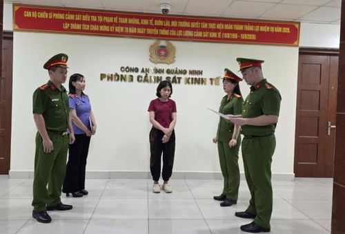 Cơ quan CSĐT đọc lệnh bắt đối tượng Phạm Thị Quỳnh.