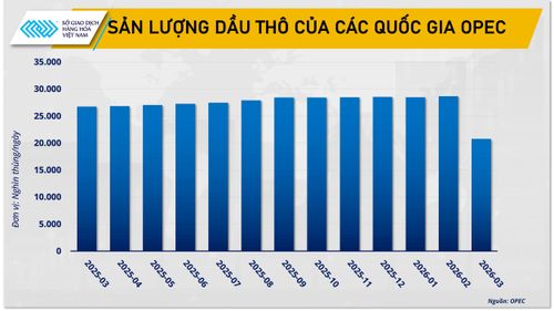 Sản lượng dầu thô của các quốc gia OPEC. Nguồn: MXV