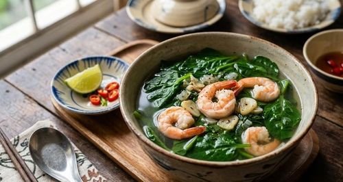 Canh rau mồng tơi giúp giải nhiệt, cấp nước giúp da sáng mịn.