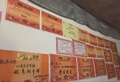 Những bức tường trong ngôi nhà đơn sơ của Zhang được treo kín giấy khen thành tích học tập mà cô đã đạt được. Ảnh: SCMP