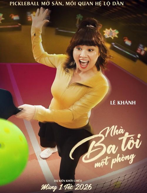 Năm 2026, Lê Khánh tham gia không ít dự án phim ảnh. Đầu năm, cô góp mặt trong phim "Nhà ba tôi một phòng". Ảnh: FB Lê Khánh.