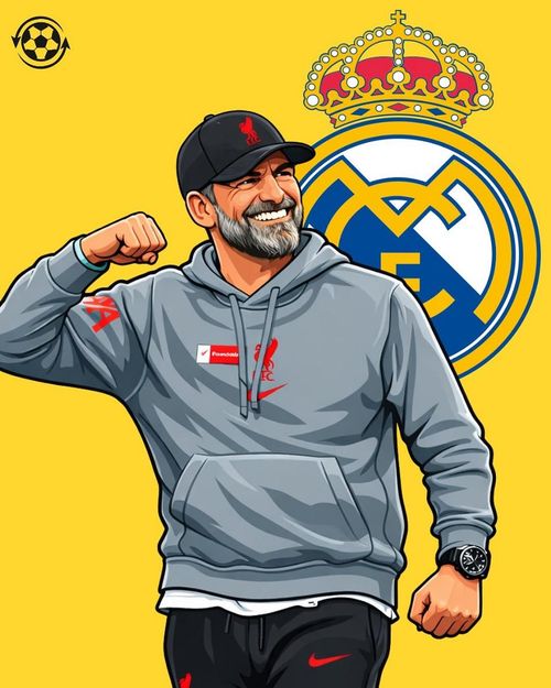 Jurgen Klopp được các fan Real Madrid yêu thích trở thành HLV trưởng mới của đội. Ảnh: Transfer News Live