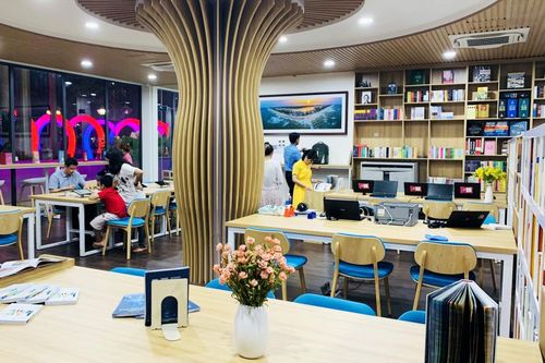 Thư viện số cộng đồng tại phường Bàn Thạch. Ảnh: PHAN VINH