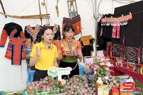 Bưu điện tỉnh hỗ trợ nông dân xã Phiêng Khoài livestream quảng bá, tiêu thụ nông sản.