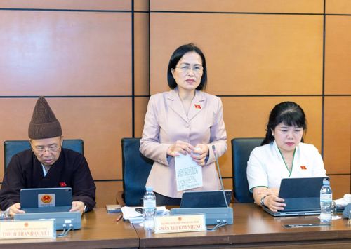 ĐBQH Trần Thị Kim Nhung (Quảng Ninh) phát biểu. Ảnh: Mạnh Hưng