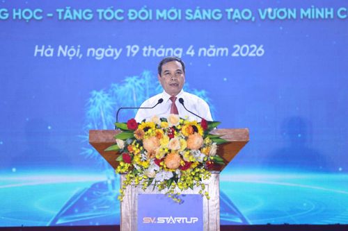 Ông Hoàng Đức Minh - Vụ trưởng Vụ Học sinh, sinh viên (Bộ Giáo dục và Đào tạo) - phát biểu tại bế mạc Ngày hội. Ảnh: Moet.gov.vn