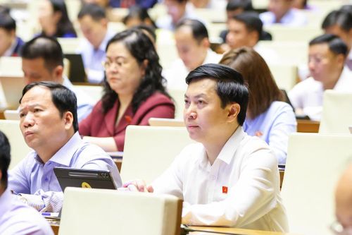 Các đại biểu dự phiên thảo luận sáng 21/4.