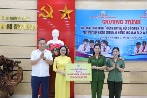 Công trình "Phòng đọc Thư viện số cho em" có tổng trị giá 150 triệu đồng.