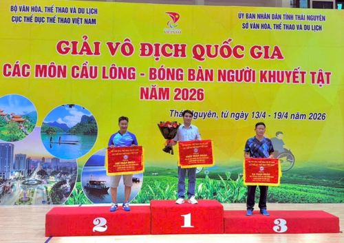 Đà Nẵng xuất sắc xếp Nhất toàn đoàn tại Giải vô địch quốc gia môn bóng bàn người khuyết tật năm 2026. Ảnh: NVCC