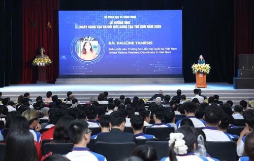 Quang cảnh Lễ hưởng ứng Ngày Sáng tạo và Đổi mới sáng tạo thế giới năm 2025. Ảnh: Truyền thông KHCN