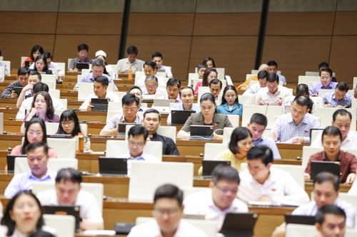 Các đại biểu tham dự phiên thảo luận sáng 22/4