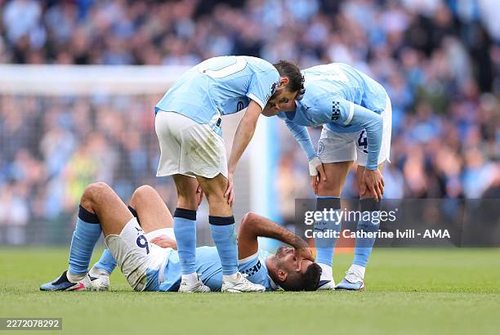 Rodri sẽ ngồi ngoài ở trận gặp Burnley tới đây. Ảnh: Getty 
