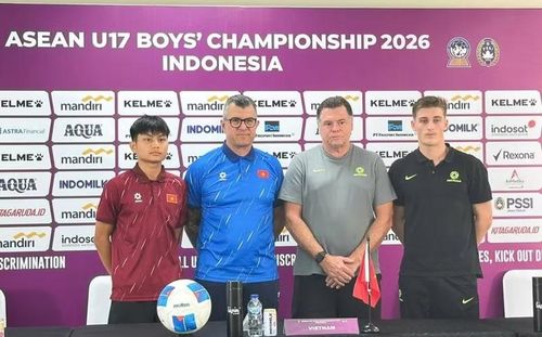 Theo đánh giá của HLV Cristiano Roland, U17 Australia là đội bóng có chất lượng chuyên môn tốt và là đối thủ hết sức nặng ký đối với các học trò. Ảnh: VFF.