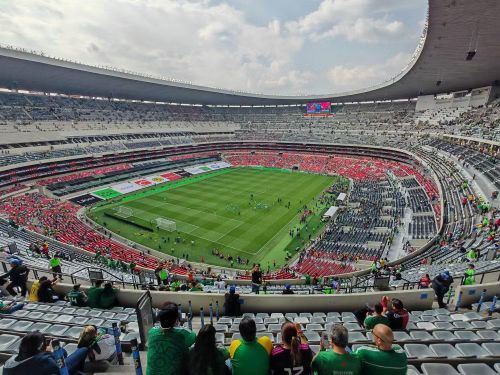 Sân vận động Azteca (Banorte) ở Mexico sau khi được cải tạo, nâng cấp, sẵn sàng cho World Cup 2026. (Ảnh: Phương Lan/TTXVN)