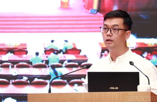 Đồng chí Nguyễn Minh Toàn - Chủ nhiệm Ủy ban Kiểm tra Tỉnh ủy phát biểu chỉ đạo tại hội nghị.