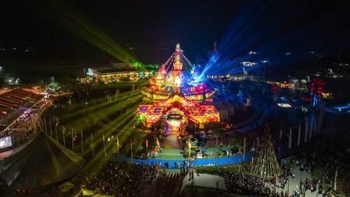 Lễ hội ánh sáng 3D mapping cầu nguyện Quốc thái dân an tại Bảo tháp Mandala Tây Thiên năm 2025.