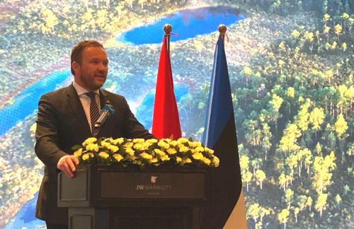  Bộ trưởng Ngoại giao Cộng hòa Estonia Margus Tsahkna phát biểu tại sự kiện. Ảnh: XUÂN HẠNH 