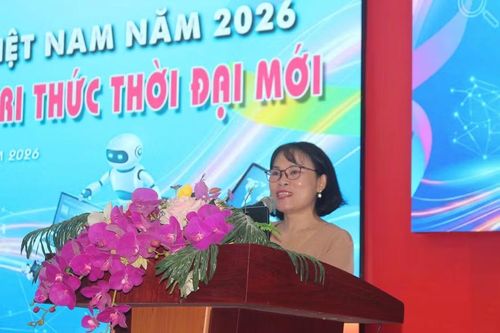 ThS. Nguyễn Ánh Nguyệt, Phó Giám đốc Trung tâm Số phát biểu tại chương trình.