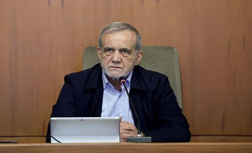 Tổng thống Iran Masoud Pezeshkian. Ảnh: Anadolu