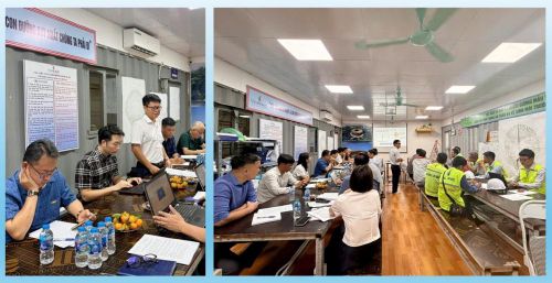 TTĐ Hà Nội chủ trì tổ chức hội nghị tuyên truyền công tác An toàn HLLĐ cao áp tại dự án Khu đô thị thể thao Olympic Trống Đồng (ảnh CTV TTĐ Hà Nội)