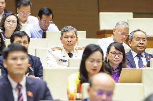 Các đại biểu đoàn ĐBQH TPHCM tại một phiên họp ở hội trường