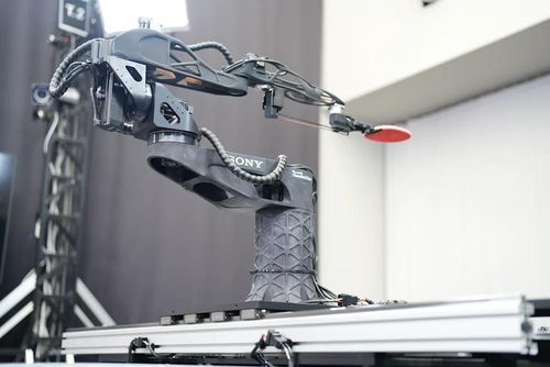 Một robot chơi bóng bàn do Sony chế tạo được chụp ảnh vào năm 2025. (Nguồn: Sony)