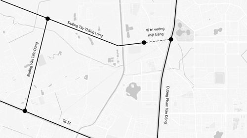 Toàn tuyến đường Tây Thăng Long có tổng chiều dài khoảng 33 km, được chia thành 5 đoạn. Theo thiết kế, tuyến đường có bề rộng mặt cắt ngang 60,5 m, gồm đường chính rộng 22,5 m, hai đường gom mỗi bên 14 m và dải phân cách trung tâm rộng 6 m. Ảnh: Google Maps.