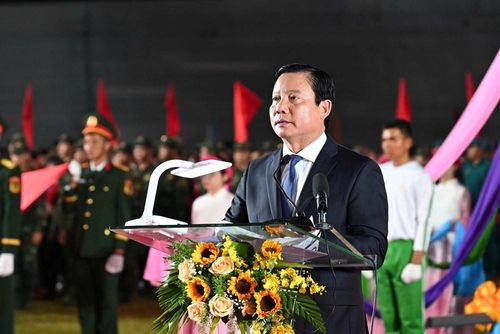 Phó Chủ tịch UBND tỉnh Tây Ninh Phạm Tấn Hòa phát biểu tại Lễ khai mạc