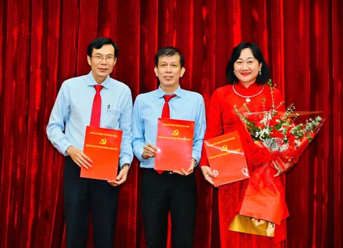  Ban Thường vụ Đảng ủy Báo SGGP gồm các đồng chí: Nguyễn Khắc Văn, Bùi Thị Hồng Sương và Phạm Văn Trường. Ảnh: VIỆT DŨNG 