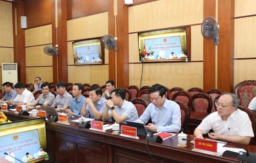 Các đại biểu dự hội nghị tại điểm cầu tỉnh Thanh Hóa.