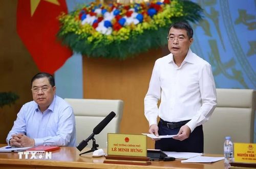 Thủ tướng Chính phủ Lê Minh Hưng phát biểu kết luận hội nghị (Ảnh: TTXVN).