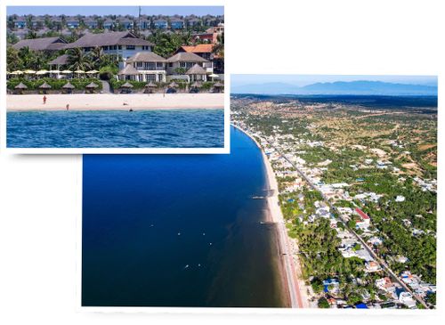 Một số khu resort được đầu tư có quy mô và hiện đại tại Khu du lịch quốc gia Mũi Né. Ảnh: N. Lân