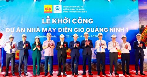 Lễ khởi công Dự án Điện gió Quảng Ninh 1. Ảnh: UBND tỉnh Quảng Ninh