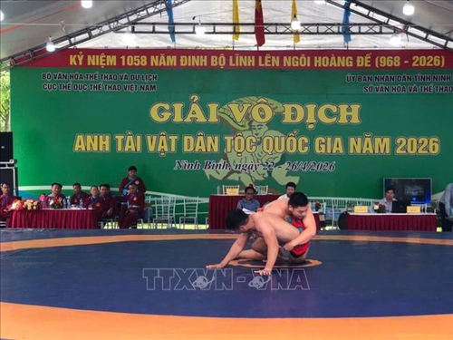 Vận động viên tham gia Giải vô địch anh tài vật dân tộc quốc gia năm 2026. Ảnh: TTXVN