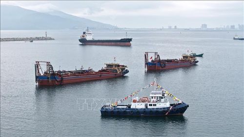 Quang cảnh khu vực triển khai dự án đầu tư xây dựng tổng thể Bến cảng container Liên Chiểu.