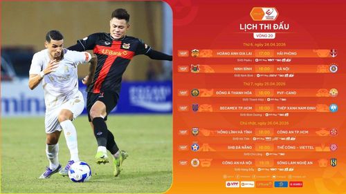 Lịch thi đấu vòng 20 V.League 2025/2026.