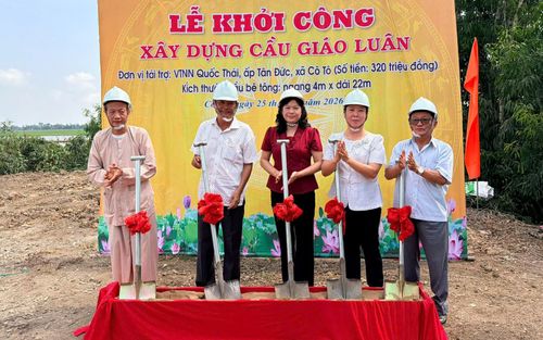 Đại biểu thực hiện nghi thức khởi công.