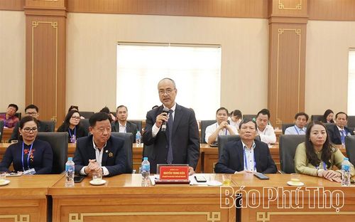 Chủ nhiệm Ủy ban Nhà nước về người Việt Nam ở nước ngoài Nguyễn Trung Kiên phát biểu tại buổi làm việc.