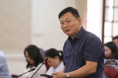 Ông Lê Đại Hải, Phó Cục trưởng Cục Pháp luật dân sự - kinh tế, Bộ Tư pháp phát biểu tại tọa đàm.