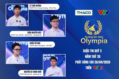 4 nam sinh tham gia thi đấu tại cuộc thi quý 2 năm thứ 26. Ảnh: FBCT.