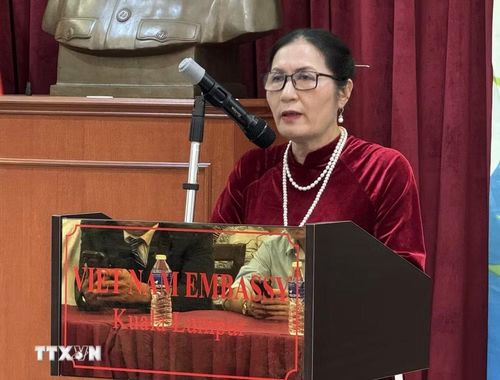 Bà Trần Thị Chang, Chủ tịch Hiệp hội Hữu nghị Việt Nam-Malyasia phát biểu. (Ảnh: Viên Luyến/TTXVN)